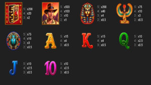 Book of Reels Paytable